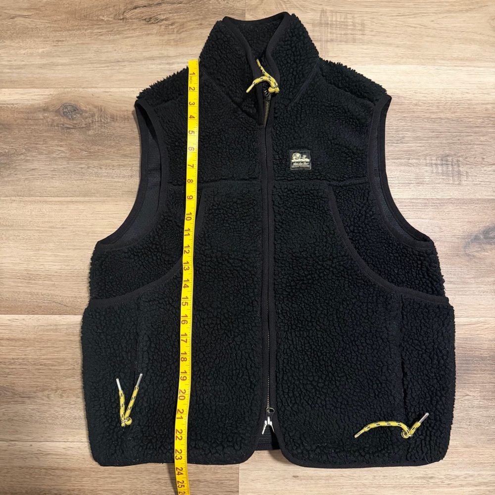 Aimé Leon Dore Unisphere Fleece Field Vest Jet Black Men's Size XS Oversized - Picture 12 of 13
